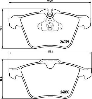 Brembo P 36 027 - Kit de plaquettes de frein, frein à disque cwaw.fr