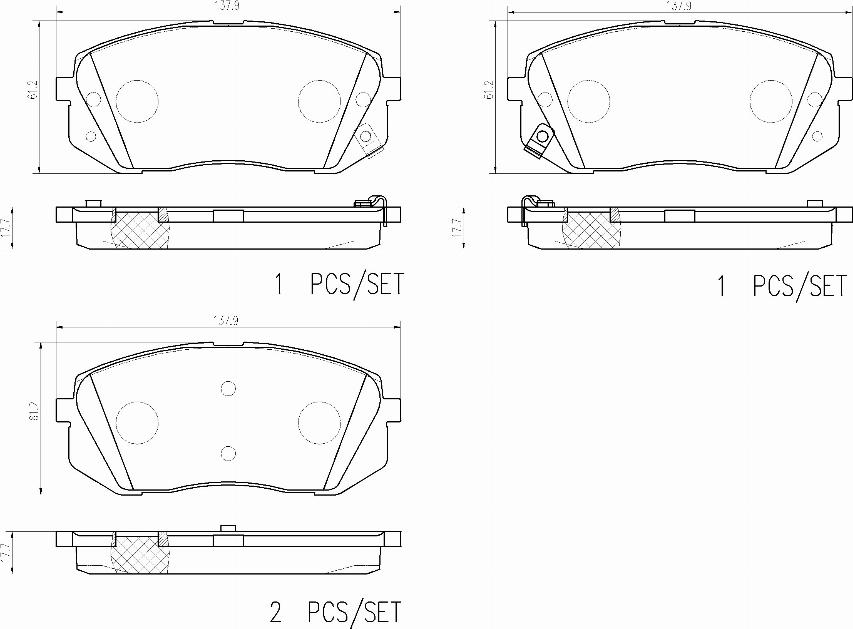 Brembo P30093N - Kit de plaquettes de frein, frein à disque cwaw.fr