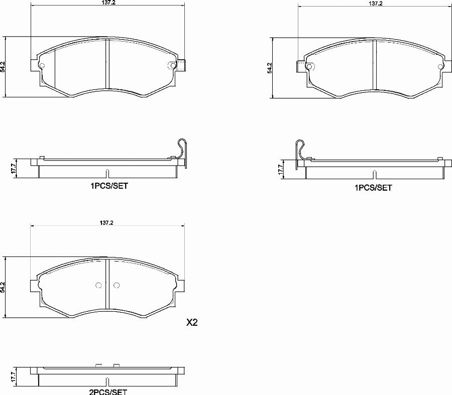 Brembo P30097N - Kit de plaquettes de frein, frein à disque cwaw.fr