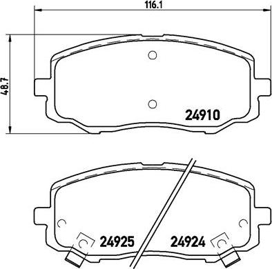 Brembo P 30 045 - Kit de plaquettes de frein, frein à disque cwaw.fr