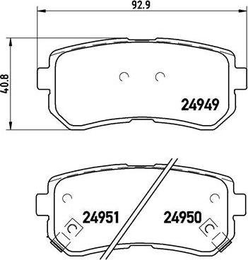 Brembo P30046N - Kit de plaquettes de frein, frein à disque cwaw.fr