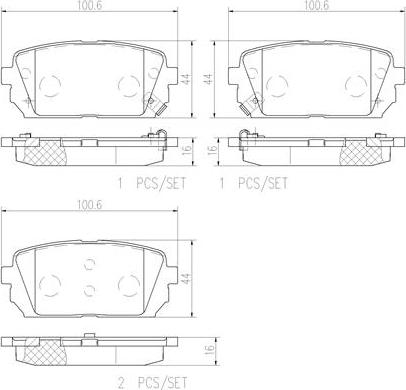 Brembo P30040N - Kit de plaquettes de frein, frein à disque cwaw.fr