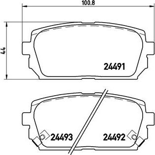 Brembo P 30 040 - Kit de plaquettes de frein, frein à disque cwaw.fr