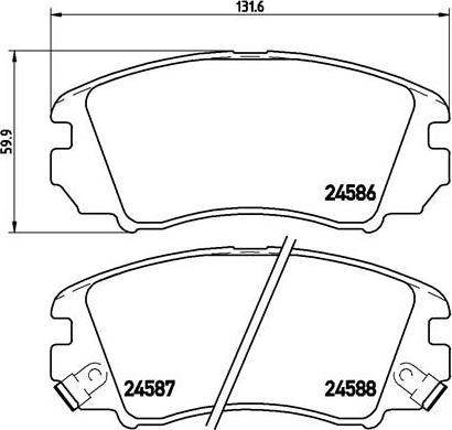 Brembo P 30 043 - Kit de plaquettes de frein, frein à disque cwaw.fr