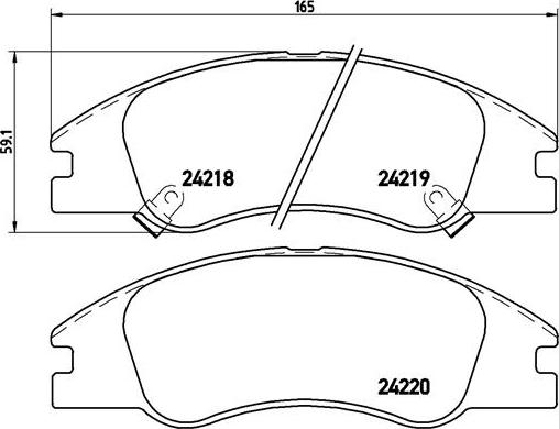 Brembo P 30 042 - Kit de plaquettes de frein, frein à disque cwaw.fr