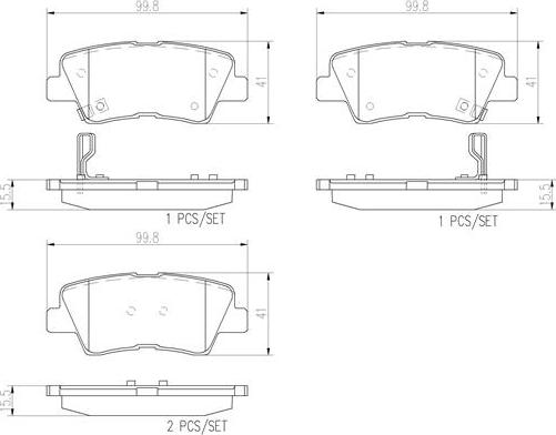 Brembo P30047N - Kit de plaquettes de frein, frein à disque cwaw.fr