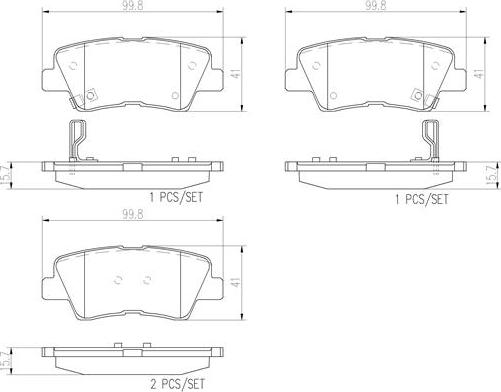 Brembo P30054N - Kit de plaquettes de frein, frein à disque cwaw.fr