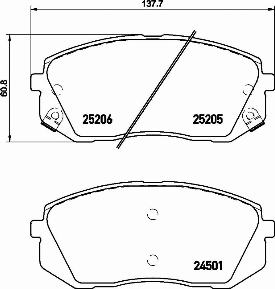 Brembo P 30 056E - Kit de plaquettes de frein, frein à disque cwaw.fr