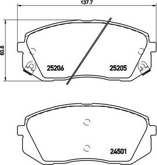 Brembo P 30 056 - Kit de plaquettes de frein, frein à disque cwaw.fr