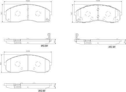 Brembo P30058N - Kit de plaquettes de frein, frein à disque cwaw.fr