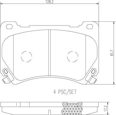 Brembo P30052N - Kit de plaquettes de frein, frein à disque cwaw.fr