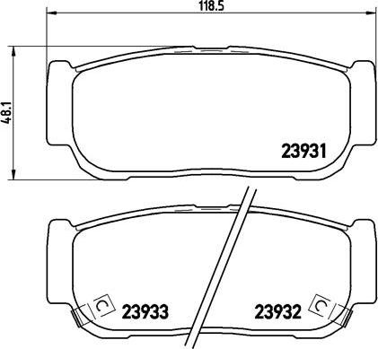 Brembo P 30 057 - Kit de plaquettes de frein, frein à disque cwaw.fr