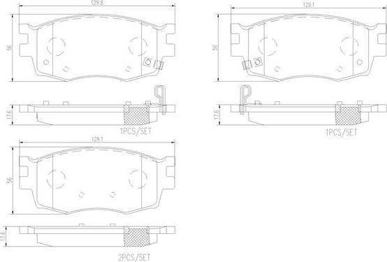 Brembo P30069N - Kit de plaquettes de frein, frein à disque cwaw.fr