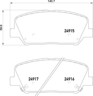 Brembo P 30 065X - Kit de plaquettes de frein, frein à disque cwaw.fr