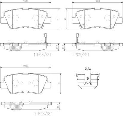 Brembo P30067N - Kit de plaquettes de frein, frein à disque cwaw.fr