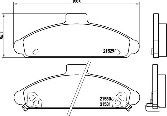 Brembo P 30 004 - Kit de plaquettes de frein, frein à disque cwaw.fr