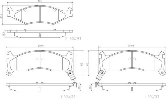 Brembo P30006N - Kit de plaquettes de frein, frein à disque cwaw.fr