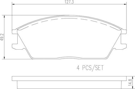 Brembo P30001N - Kit de plaquettes de frein, frein à disque cwaw.fr