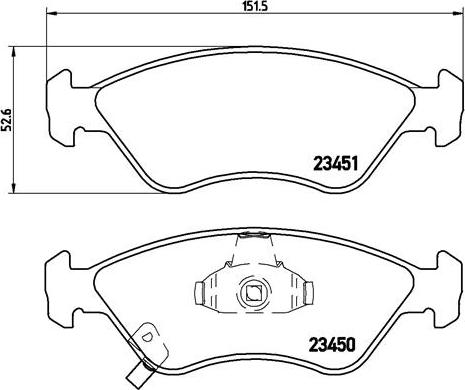 Brembo P 30 007 - Kit de plaquettes de frein, frein à disque cwaw.fr