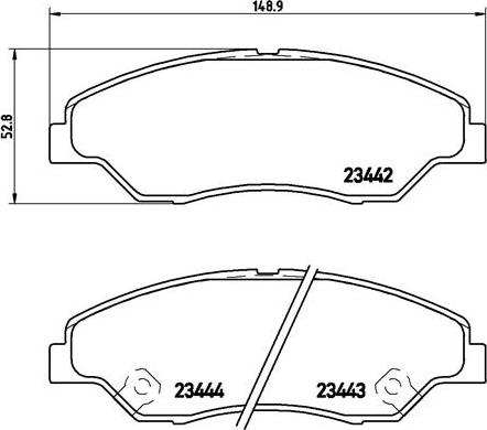 Brembo P 30 015 - Kit de plaquettes de frein, frein à disque cwaw.fr