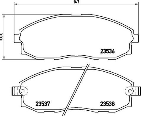 Brembo P30010N - Kit de plaquettes de frein, frein à disque cwaw.fr