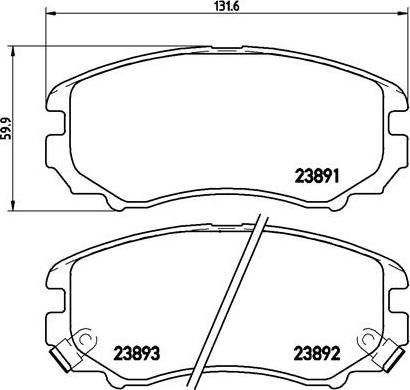 Brembo P 30 018X - Kit de plaquettes de frein, frein à disque cwaw.fr