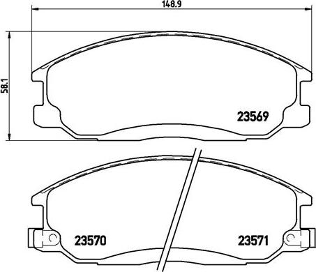 Brembo P 30 013 - Kit de plaquettes de frein, frein à disque cwaw.fr