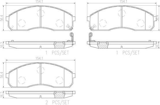 Brembo P30012N - Kit de plaquettes de frein, frein à disque cwaw.fr