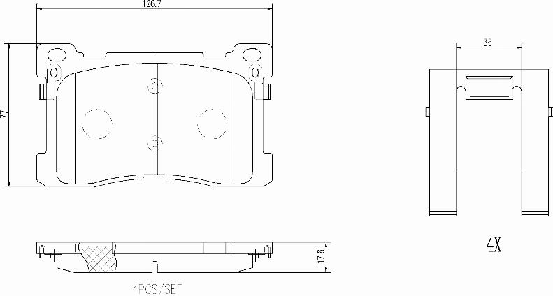 Brembo P30082N - Kit de plaquettes de frein, frein à disque cwaw.fr