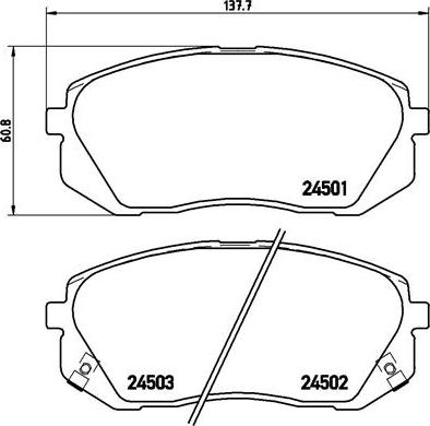 Brembo P 30 039 - Kit de plaquettes de frein, frein à disque cwaw.fr