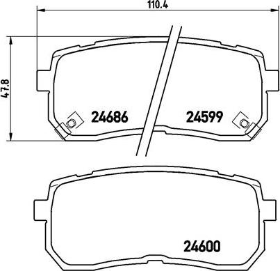 Brembo P 30 035 - Kit de plaquettes de frein, frein à disque cwaw.fr