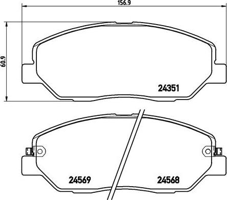 Brembo P 30 036 - Kit de plaquettes de frein, frein à disque cwaw.fr