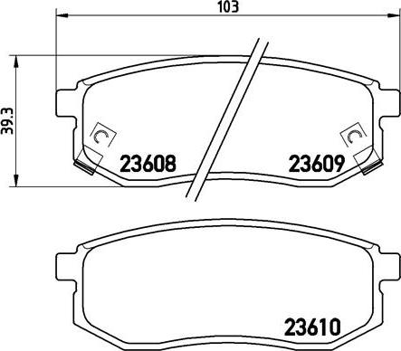 Brembo P 30 030 - Kit de plaquettes de frein, frein à disque cwaw.fr