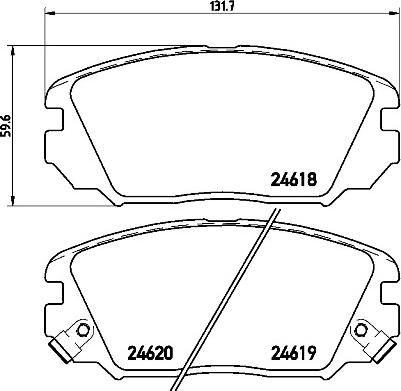 Brembo P30031N - Kit de plaquettes de frein, frein à disque cwaw.fr