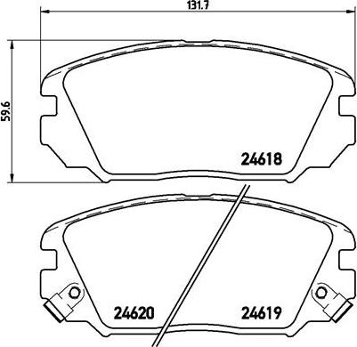 Brembo P 30 031 - Kit de plaquettes de frein, frein à disque cwaw.fr