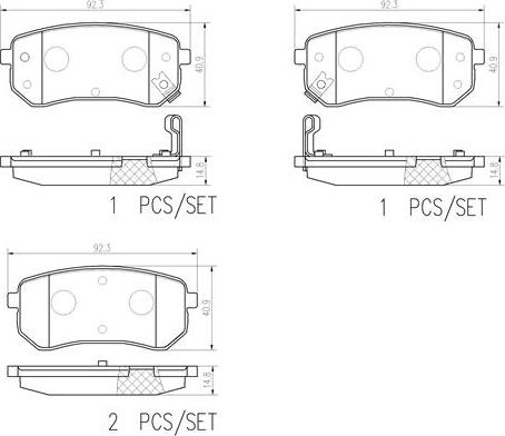 Brembo P30033N - Kit de plaquettes de frein, frein à disque cwaw.fr