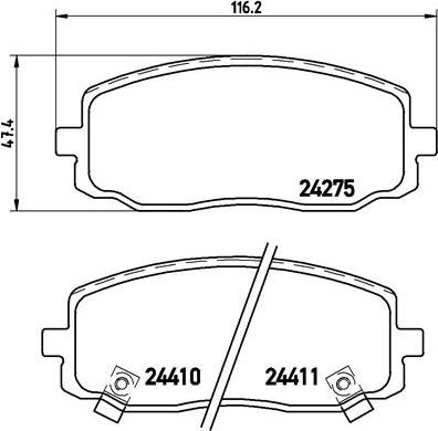 Brembo P 30 032 - Kit de plaquettes de frein, frein à disque cwaw.fr