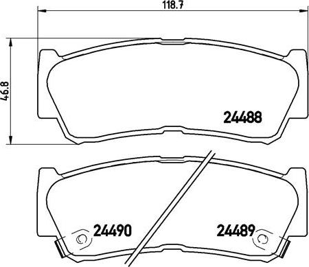 Brembo P 30 037 - Kit de plaquettes de frein, frein à disque cwaw.fr