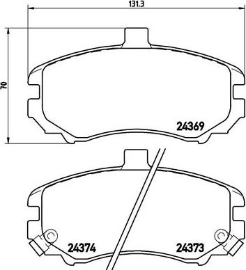 Brembo P30029N - Kit de plaquettes de frein, frein à disque cwaw.fr