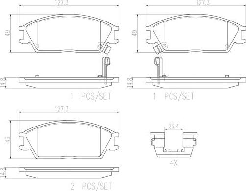 Brembo P30024N - Kit de plaquettes de frein, frein à disque cwaw.fr