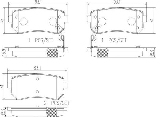 Brembo P30025N - Kit de plaquettes de frein, frein à disque cwaw.fr