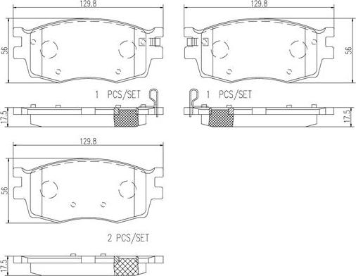 Brembo P30026N - Kit de plaquettes de frein, frein à disque cwaw.fr