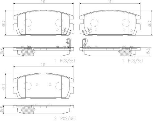 Brembo P30021N - Kit de plaquettes de frein, frein à disque cwaw.fr