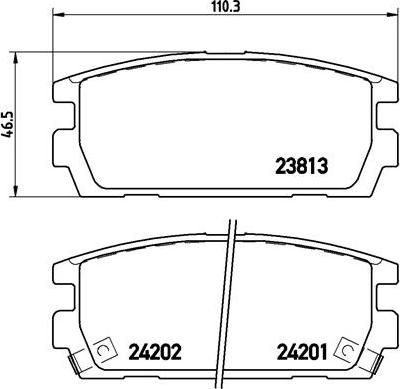 Brembo P 30 021 - Kit de plaquettes de frein, frein à disque cwaw.fr