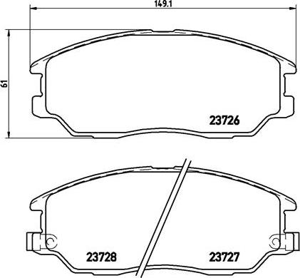 Brembo P 30 028 - Kit de plaquettes de frein, frein à disque cwaw.fr