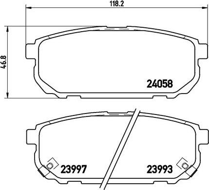 Brembo P 30 023 - Kit de plaquettes de frein, frein à disque cwaw.fr