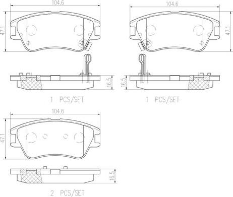 Brembo P30027N - Kit de plaquettes de frein, frein à disque cwaw.fr