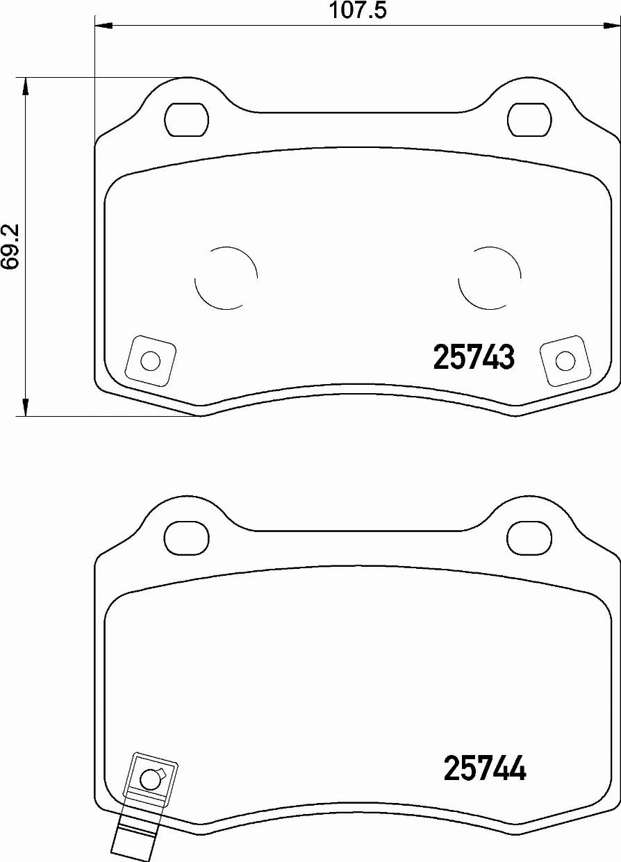 Brembo P 30 074E - Kit de plaquettes de frein, frein à disque cwaw.fr