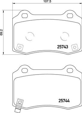 Brembo P 30 074 - Kit de plaquettes de frein, frein à disque cwaw.fr