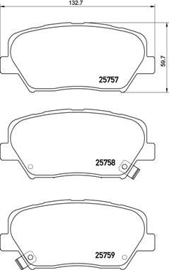 Brembo P 30 070 - Kit de plaquettes de frein, frein à disque cwaw.fr